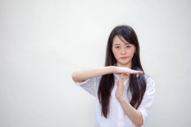 Asia Thai gençlik tişörtü güzel kız molası