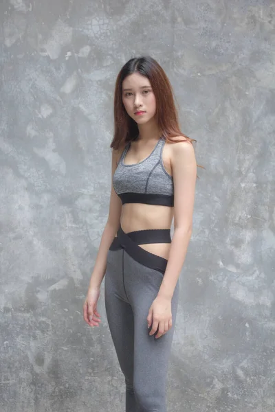 Asiatisch Thai Japanisch Teen Hübsch Mädchen Sportswear — Stockfoto