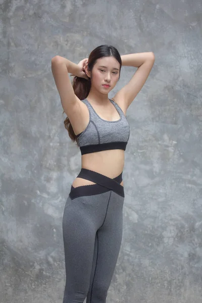 Asiatisch Thai Japanisch Teen Hübsch Mädchen Sportswear — Stockfoto