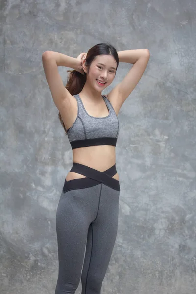 Asiatisch Thai Japanisch Teen Hübsch Mädchen Sportswear — Stockfoto