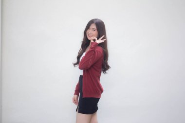 Taylandlı yetişkin kadın portresi XI beyaz gömlek