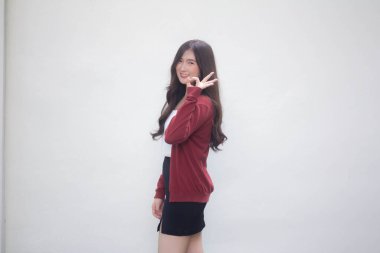 Taylandlı yetişkin kadın portresi XI beyaz gömlek