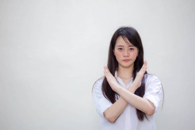 Asia Thai gençlik tişörtü güzel kız durağı