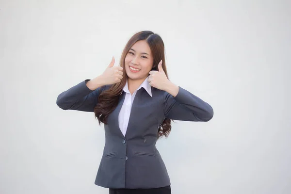 Portrait Thai Adult Working Women White Shirt — Stock Photo, Image