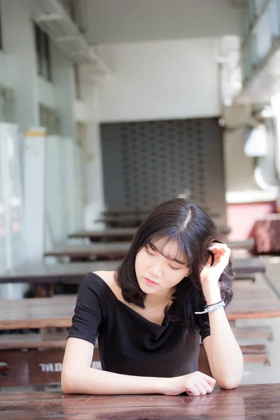Retrato Tailandês Vietnam Adolescente Linda Menina Feliz Relaxar — Fotografia de Stock