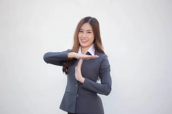 Retrato Tailandés Adulto Oficina Chica Tiempo Fuera —  Fotos de Stock