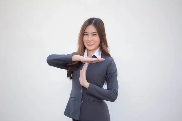 Retrato Tailandés Adulto Oficina Chica Tiempo Fuera —  Fotos de Stock