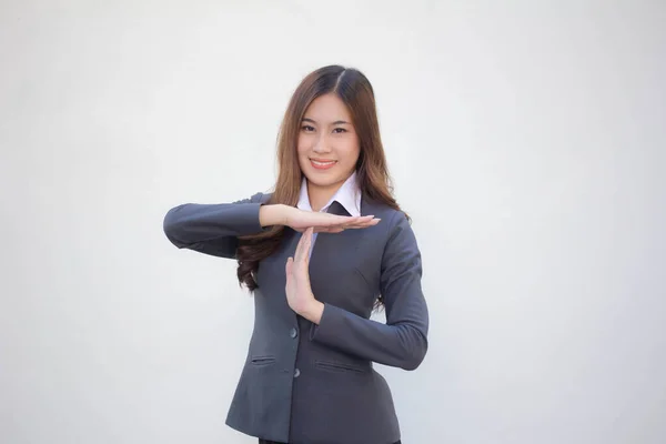 Taylandlı Yetişkin Ofis Kızı Portresi Mola — Stok fotoğraf