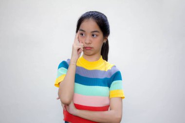 Asia Thai gençlik tişörtü güzel kız Düşün