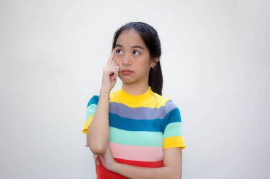 Asia Thai gençlik tişörtü güzel kız Düşün