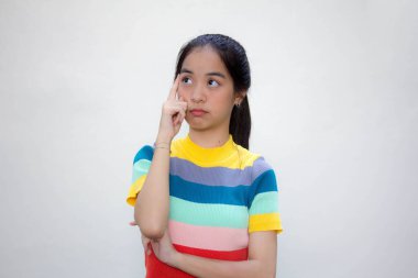 Asia Thai gençlik tişörtü güzel kız Düşün