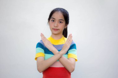 Asia Thai gençlik tişörtü güzel kız durağı