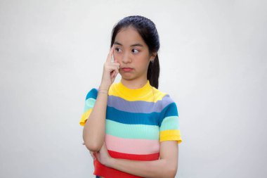 Asia Thai gençlik tişörtü güzel kız Düşün