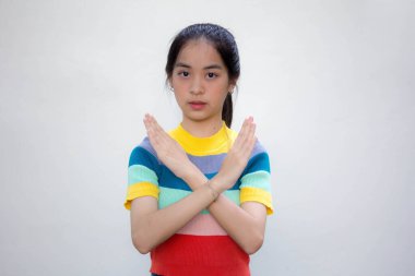 Asia Thai gençlik tişörtü güzel kız durağı