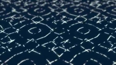 Dekoratif döngü arkaplanının kaleydoskopik şekilli üç boyutlu dijital hareketi.