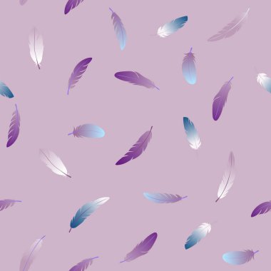 Tüyleri olan kusursuz bir desen.