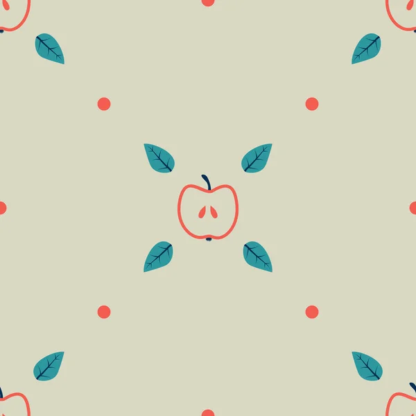Tendance Scandinave Des Pommes Sans Couture Enveloppement Design Texture Tissu — Image vectorielle