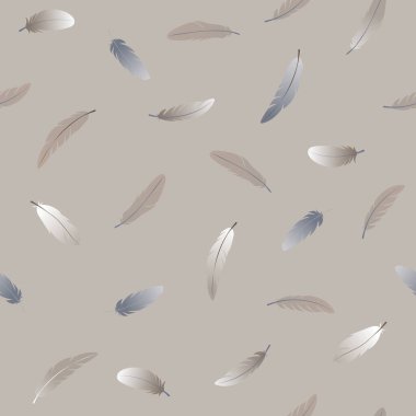 Tüyleri olan kusursuz bir desen.