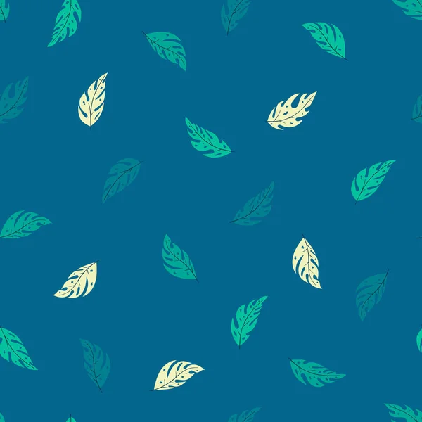 Padrão sem costura com folhas escandinavas em estilo doodle — Vetor de Stock