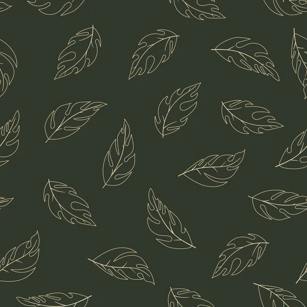 Modèle sans couture avec des feuilles scandinaves — Image vectorielle
