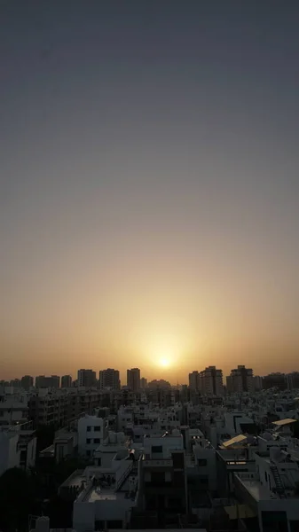 Sunrise Sunset City Sky Cityscape — Stock Photo, Image