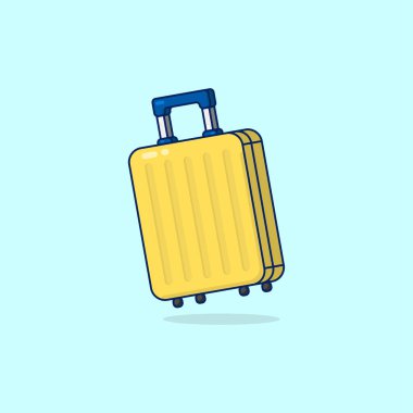 Bir turizm valizinin vektör illüstrasyonu.