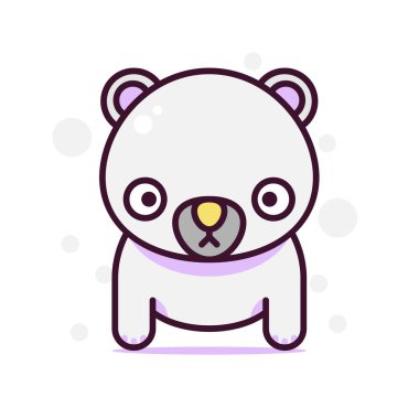 Kış Kutup Ayısının Vektör illüstrasyonu