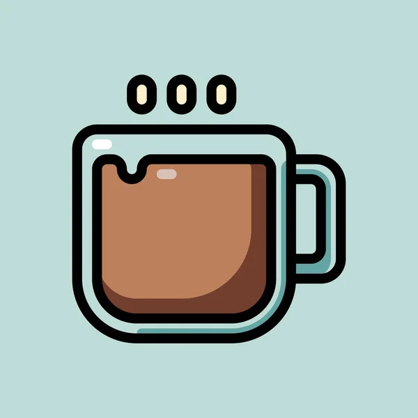 Icon Vetor Ilustração Choholate Café Chá Quente Adequado Para Esporte — Vetor de Stock