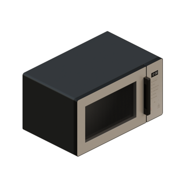 Mikrodalga Soldaki Isometric Görünümü 3B Görüntüleme