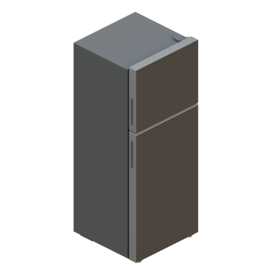 Üst Dondurucu Buzdolabı Isometric Görünümü 3B Render İllüstrasyonu