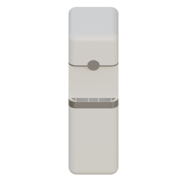 Beyaz Retro Su Ayıklayıcı Üst Ön Görünüm 3B Görüntüleme