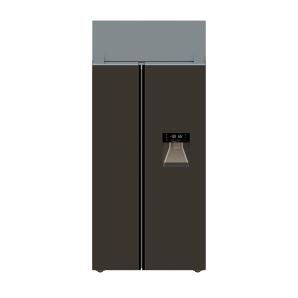 Yanyana Su Akımı Buzdolabı Üst Görünümü 3B Resim