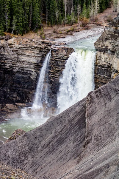Olika Vyer Över Ram Falls Ram Falls Provinspark Alberta Kanada — Stockfoto
