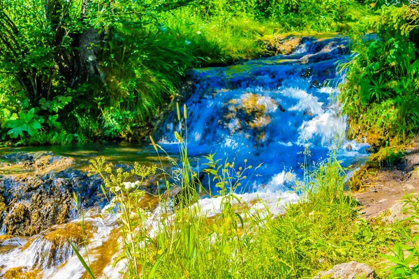 Nyáron Víz Folyik Parkon Big Hill Springs Tartományi Szabadidőközpont Alberta — Stock Fotó