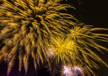 Alman Global Fest takımından havai fişekler. Calgary, Alberta, Kanada
