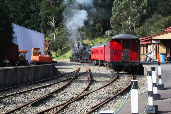 Train Voyageurs Quittant Gare Wellington Nouvelle Zélande — Photo