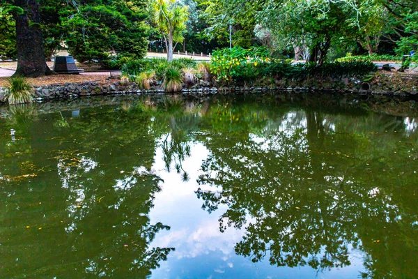 Uma Das Lagoas Parque Auckland Domain Auckland Nova Zelândia — Fotografia de Stock