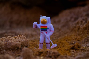 astronaut gay arrival cosmos exploration clipart