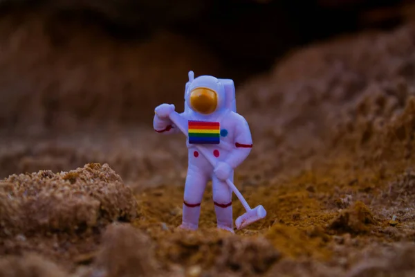 Astronaut Gay Arrival Cosmos Exploration — Stock Photo, Image