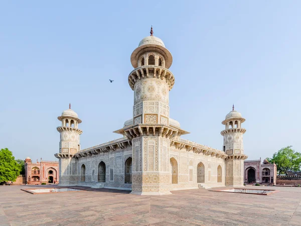 Panorama Pohled Starobylé Mauzoleum Itimad Daulah Hrobky Unesco Dědictví Budovy — Stock fotografie