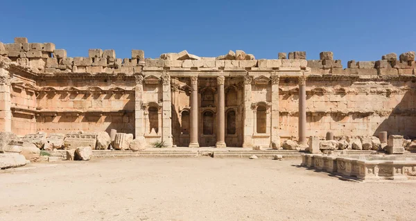 Patio Interior Del Templo Júpiter Baal Mostrando Ruinas Columnas Muros — Foto de Stock
