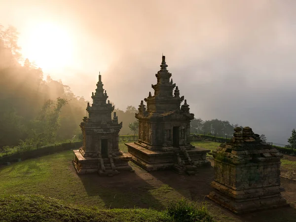 Candi Gedong Songo Lever Soleil Complexe Temples Bouddhistes Ixe Siècle — Photo