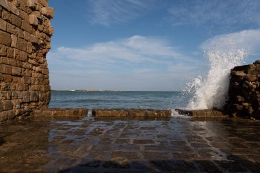 Saida (Sidon) Crusader Sea Castle is a medieval fortress build during the Crusades in Saida, Lebanon clipart