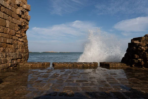 Saida Sidon Castelo Mar Cruzado Uma Fortaleza Medieval Construída Durante — Fotografia de Stock