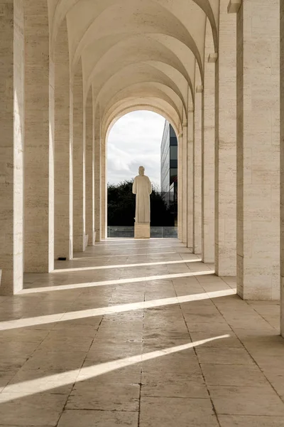 Piazza Colosseo Palazzo Della Civilta Italiana Edificio Epoca Fascista Facente — Foto Stock