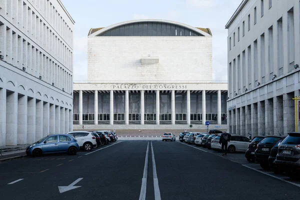 Kongre Merkezi Talyanca Palazzo Dei Congressi Talya Nın Başkenti Roma — Stok fotoğraf