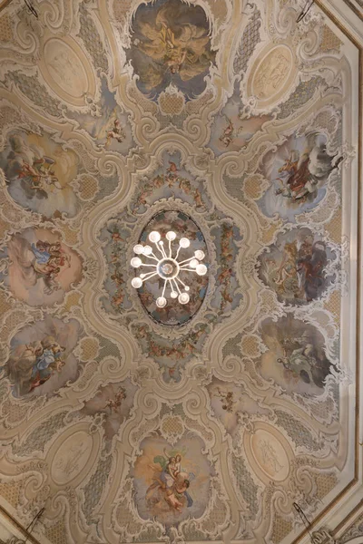 Catania Itália Janeiro 2019 Interiores Palazzo Biscari Com Salão Barroco — Fotografia de Stock