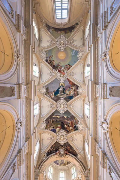 Techo Pintado Basílica Collegiata Catania Italia —  Fotos de Stock