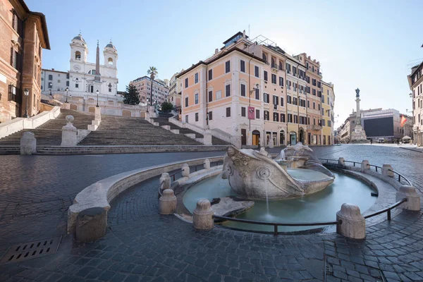 Piazza Spagna Nebo Španělské Schody Monumentální Schodiště Vedoucí Kostela Nejsvětější Stock Obrázky