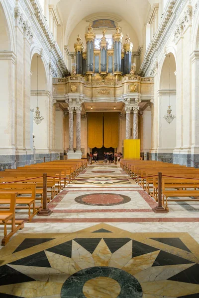 Catania Itália Janeiro 2019 Corredor Principal Cúpula Catedral Sant Agata — Fotografia de Stock